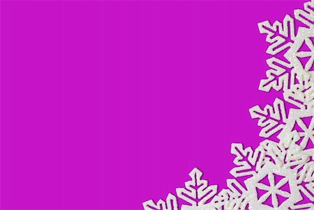 simsearch:400-06627583,k - Purple Background with Snowflakes in Border. Space for Text Photographie de stock - Aubaine LD & Abonnement, Code: 400-05284555