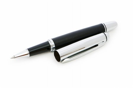 ponta de caneta - Writing pen isolated on the white background Foto de stock - Royalty-Free Super Valor e Assinatura, Número: 400-05284626