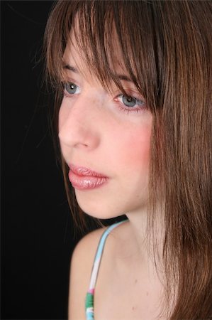 Close up of a teen model with beautiful blue eyes Stock Photo - Budget Royalty-Free & Subscription, Code: 400-05284665