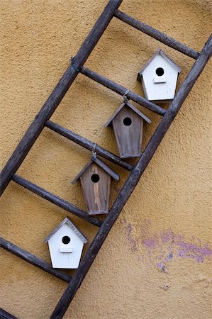 Handmade bird houses, good for concepts of care and safety Stock Photo - Budget Royalty-Free & Subscription, Code: 400-05284949