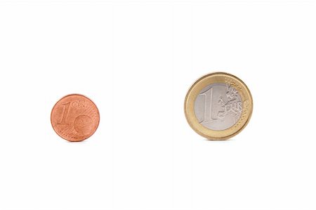 Some coins isolated on a white background. Stock Photo - Budget Royalty-Free & Subscription, Code: 400-05285620