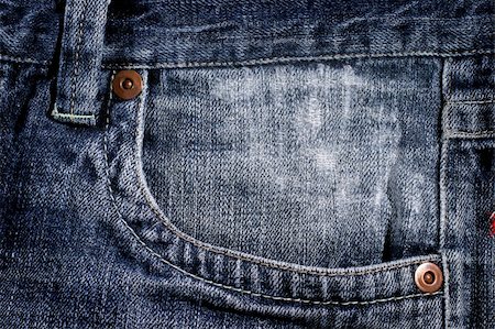 the single pocket of old blue jeans Stock Photo - Budget Royalty-Free & Subscription, Code: 400-05285732
