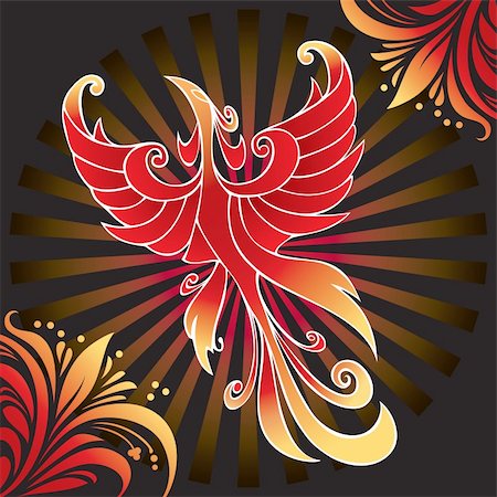 firebird - Firebird, mythical creature from Russian tales, vector illustration Stock Photo - Budget Royalty-Free & Subscription, Code: 400-05285757