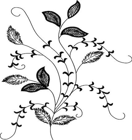 embroidery drawing flower image - Vintage Embroidery flowers Photographie de stock - Aubaine LD & Abonnement, Code: 400-05285771