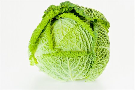 savoy head - Fresh young green cabbage isolated on white background Foto de stock - Super Valor sin royalties y Suscripción, Código: 400-05285979