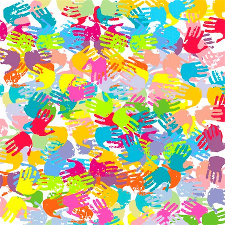 Abstract colored hands background Foto de stock - Super Valor sin royalties y Suscripción, Código: 400-05286145