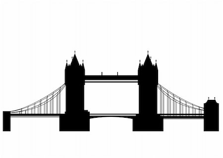 Tower Bridge is a combined bascule and suspension bridge in Londonover the River Thames - vector. This file is vector, can be scaled to any size without loss of quality. Stock Photo - Budget Royalty-Free & Subscription, Code: 400-05286270