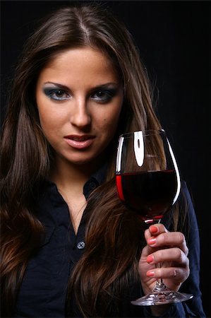 simsearch:400-04629496,k - beautiful woman drinkink wine Photographie de stock - Aubaine LD & Abonnement, Code: 400-05286472