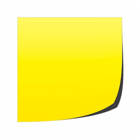 simsearch:400-06178164,k - A blank, yellow post it note on a white background Stock Photo - Budget Royalty-Free & Subscription, Code: 400-05286559