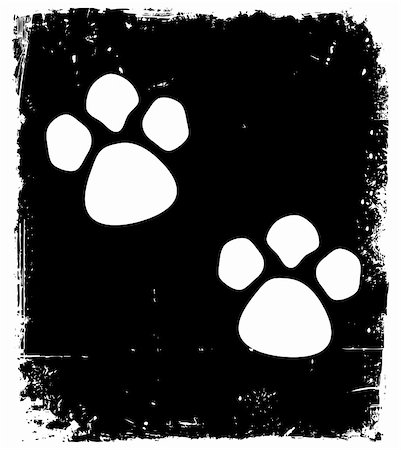 footsteps in mud - Traces of the animal on the pavement. Vector illustration Stock Photo - Budget Royalty-Free & Subscription, Code: 400-05286999