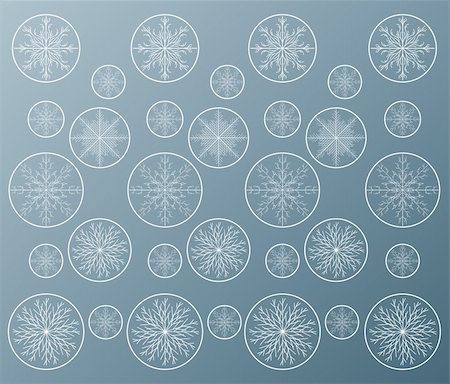 simsearch:400-05188308,k - Snowflakes vector illustration on white background wallpaper Stock Photo - Budget Royalty-Free & Subscription, Code: 400-05287155
