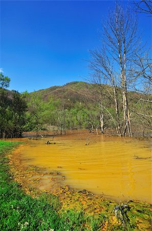 Water pollution of a copper mine exploitation Stock Photo - Budget Royalty-Free & Subscription, Code: 400-05287361