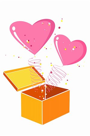 simsearch:400-04783578,k - illustration of valentine card with hearts on white background Stockbilder - Microstock & Abonnement, Bildnummer: 400-05287566
