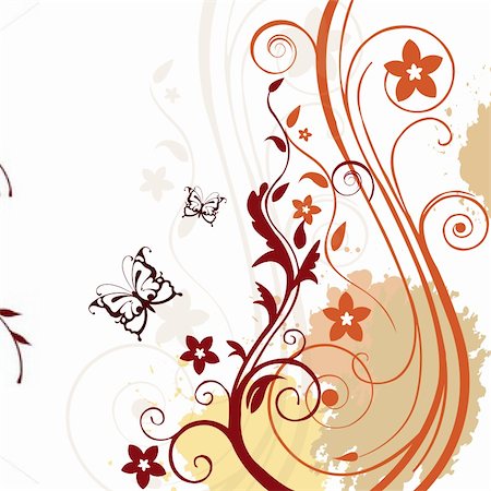 simsearch:400-04268949,k - illustration of floral vector background on isolated background Stock Photo - Budget Royalty-Free & Subscription, Code: 400-05287569