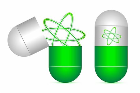 simsearch:400-05126420,k - illustration of atom in capsule on isolated background Stock Photo - Budget Royalty-Free & Subscription, Code: 400-05287575