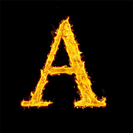 A , fire letter Stock Photo - Budget Royalty-Free & Subscription, Code: 400-05287618