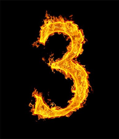 exploding numbers - 3 (three), fire figure Stock Photo - Budget Royalty-Free & Subscription, Code: 400-05287611