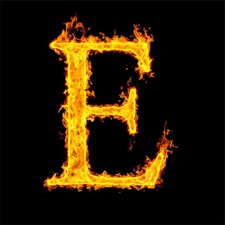 e ,fire letter Stock Photo - Budget Royalty-Free & Subscription, Code: 400-05287628