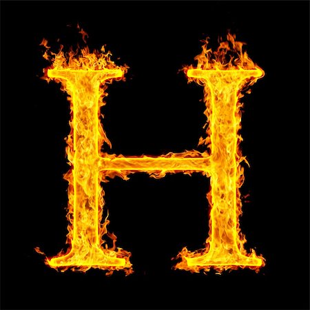 h ,fire letter Stock Photo - Budget Royalty-Free & Subscription, Code: 400-05287634