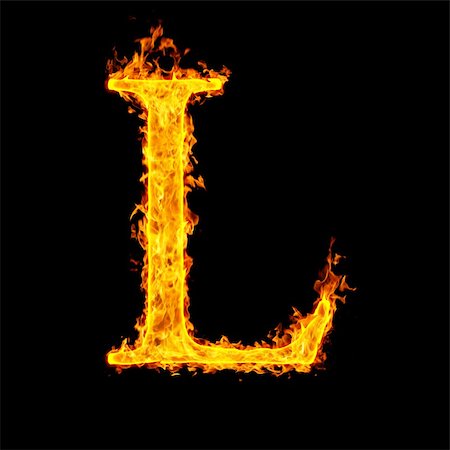 l ,fire letter Stock Photo - Budget Royalty-Free & Subscription, Code: 400-05287638