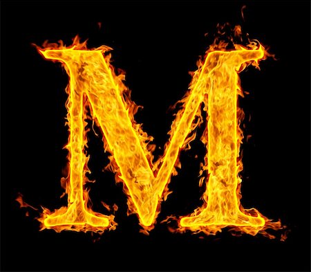 m ,fire letter Stock Photo - Budget Royalty-Free & Subscription, Code: 400-05287639