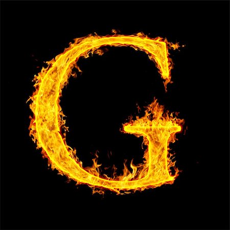 g ,fire letter Photographie de stock - Aubaine LD & Abonnement, Code: 400-05287633