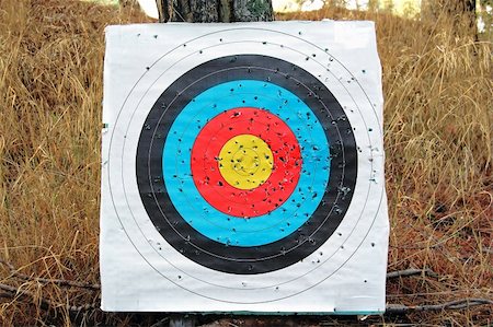 Shooting target in the woods. Sports background. Stock Photo - Budget Royalty-Free & Subscription, Code: 400-05287926