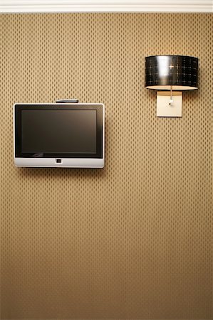 flat tv on wall - interior of room Stock Photo - Budget Royalty-Free & Subscription, Code: 400-05288053