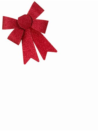A red bow isolated against a white background Stock Photo - Budget Royalty-Free & Subscription, Code: 400-05288259