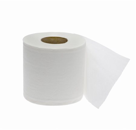 Simple toilet paper on white background Fotografie stock - Microstock e Abbonamento, Codice: 400-05288267
