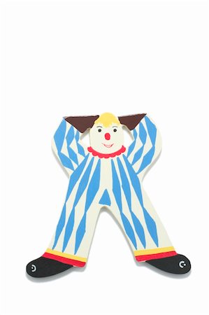 simsearch:400-04003790,k - Clown Figure on white background with shadow Stockbilder - Microstock & Abonnement, Bildnummer: 400-05288550