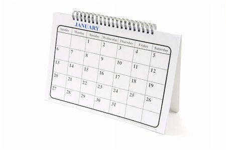 simsearch:400-04777485,k - Desk calendar on white background Fotografie stock - Microstock e Abbonamento, Codice: 400-05288688