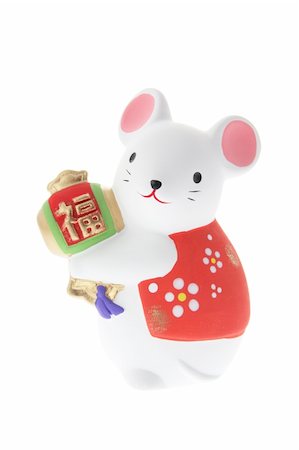 simsearch:400-04775746,k - Mouse Ornament on White Background Stock Photo - Budget Royalty-Free & Subscription, Code: 400-05288749