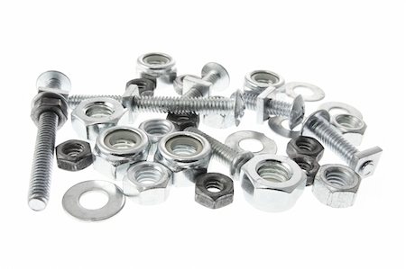 simsearch:400-04996705,k - Nuts and Bolts on White Background Photographie de stock - Aubaine LD & Abonnement, Code: 400-05288766