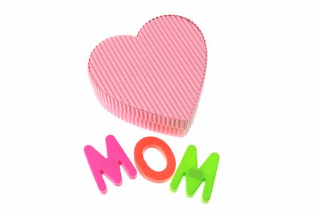 simsearch:400-04996602,k - Mom and Gift Box on White Background Photographie de stock - Aubaine LD & Abonnement, Code: 400-05288778