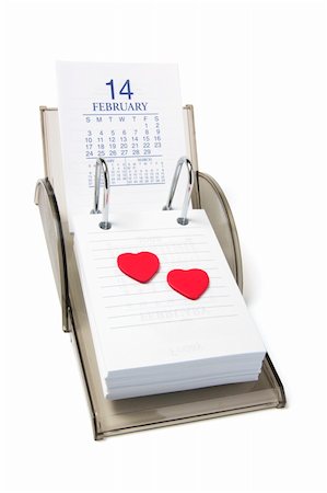 simsearch:400-04777485,k - Heart symbols on Desk Calendar Fotografie stock - Microstock e Abbonamento, Codice: 400-05288824