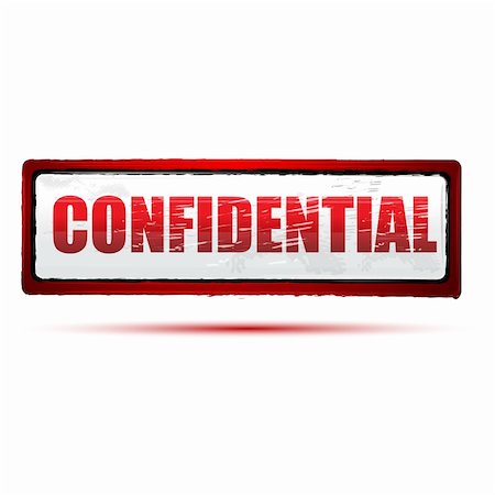 simsearch:400-07087277,k - illustration of confidential stamp on white background Photographie de stock - Aubaine LD & Abonnement, Code: 400-05289109
