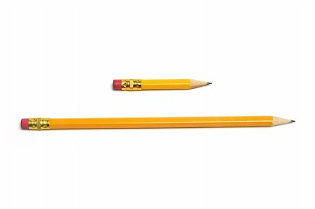 simsearch:400-04775843,k - Long and Short Pencils on White Background Stock Photo - Budget Royalty-Free & Subscription, Code: 400-05289294