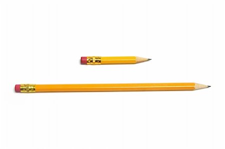 simsearch:400-05289294,k - Long and Short Pencils on White Background Foto de stock - Super Valor sin royalties y Suscripción, Código: 400-05289294