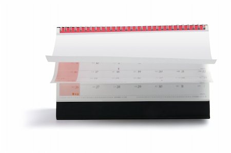 simsearch:400-04777485,k - Desk Calendar on Isolated White Background Fotografie stock - Microstock e Abbonamento, Codice: 400-05289308