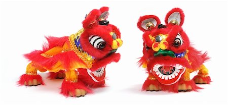 simsearch:400-04775746,k - Chinese Lion Dance on White Background Stock Photo - Budget Royalty-Free & Subscription, Code: 400-05289314