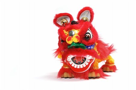 simsearch:400-04775746,k - Lion Dancing on Isolated White Background Stock Photo - Budget Royalty-Free & Subscription, Code: 400-05289312