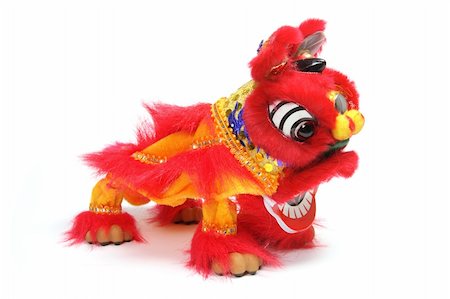 simsearch:400-04775746,k - Lion Dancing on Isolated White Background Stock Photo - Budget Royalty-Free & Subscription, Code: 400-05289313