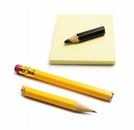 simsearch:400-05289298,k - Note Pad and Pencils on White Background Photographie de stock - Aubaine LD & Abonnement, Code: 400-05289417