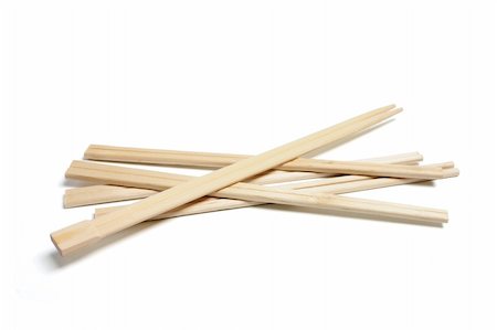 Disposable Chopsticks on White Background Stock Photo - Budget Royalty-Free & Subscription, Code: 400-05289535