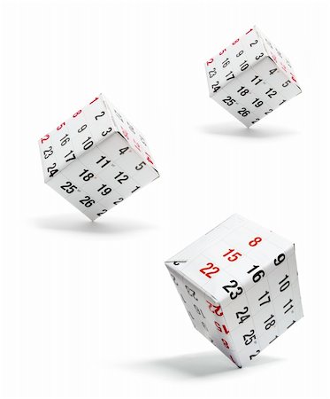 simsearch:400-04777485,k - Boxes wrapped with Calendar Page on White Background Fotografie stock - Microstock e Abbonamento, Codice: 400-05289539