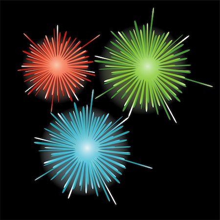 simsearch:400-07213298,k - Firework in honour of Independence Day. Vector Illustration Foto de stock - Royalty-Free Super Valor e Assinatura, Número: 400-05289687