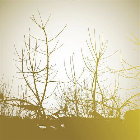 Abstract background with tree. vector illustration Stock Photo - Budget Royalty-Free & Subscription, Code: 400-05289717