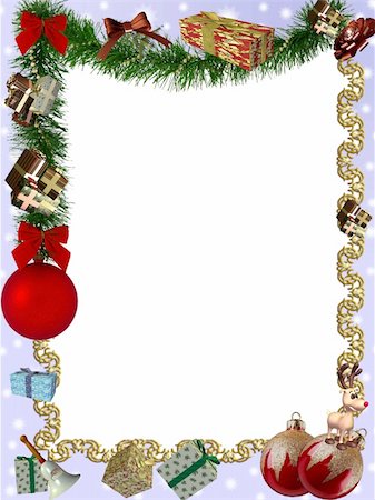 frame for christmas scrapbooking and crafts Stock Photo - Budget Royalty-Free & Subscription, Code: 400-05289778