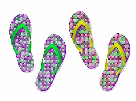 pink flip flops beach - summer beach slippers Stock Photo - Budget Royalty-Free & Subscription, Code: 400-05280769